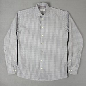Eton Shirt Mens 41/16‎ Slim Fit Plaid Long Sleeve Button Down Work Office